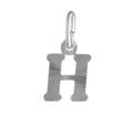 Pendentifs sur Artemare : Pendentif en argent rhodi&eacute; lettre H stri&eacute;es