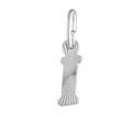 Pendentifs sur Artemare : Pendentif en argent rhodi&eacute; lettre I stri&eacute;es