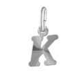 Pendentifs sur Artemare : Pendentif en argent rhodi&eacute; lettre K stri&eacute;es