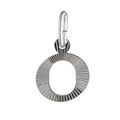 Pendentifs sur Artemare : Pendentif en argent rhodi&eacute; lettre O stri&eacute;es