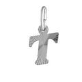 Pendentifs sur Artemare : Pendentif en argent rhodi&eacute; lettre T stri&eacute;es
