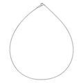 Collier en argent rhodi&eacute; maille om&eacute;ga ronde - largeur 1mm et longueur 42cm Artemare