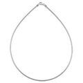 Colliers sur Artemare : Collier en argent rhodi&eacute; maille om&eacute;ga ronde - largeur 1,9mm et longueur 42cm