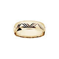 Alliance en vermeil 6mm et diamant&eacute;e 3 traits de biais en forme de vague