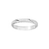 Alliance en argent rhodi&eacute; satin&eacute; 3mm et diamant&eacute;e 1 trait en biais avec bords cisel&eacute;s