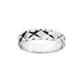 Alliances sur Artemare : Alliance en argent rhodi&eacute; satin&eacute; 5mm avec motifs cisel&eacute;s rose des vents