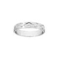 Alliances sur Artemare : Alliance en argent rhodi&eacute; satin&eacute; 4mm avec motifs diamant&eacute;s en grandes croix