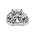 Chevali&egrave;res sur Artemare : Chevali&egrave;re lion en argent gros mod&egrave;le avec oxyde blanc entre les dents