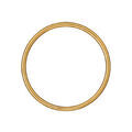 Bracelets sur Artemare : Bracelet jonc en plaqu&eacute; or largeur 3mm et diam&egrave;tre 65mm