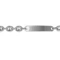 Gourmette en acier maille grains de caf&eacute; largeur 9,5mm et longueur 21cm Artemare
