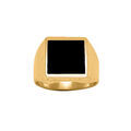 Chevali&egrave;res sur Artemare : Chevali&egrave;re en vermeil plateau carr&eacute; 13mm X 13mm avec plateau en onyx synth&eacute;tique