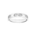 Alliance ruban en argent 4mm grav&eacute;e symboles infini