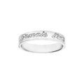 Alliance ruban en argent 4mm grav&eacute;e "Jamais l'un sans l'autre" Artemare