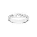 Alliance ruban en argent 4mm grav&eacute;e "Je t'aime" Artemare