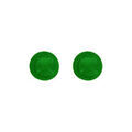 Boucles d'oreilles en argent boule de 6mm couleur verte et fermoir poussette