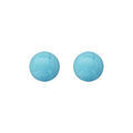 Boucles d'oreille sur Artemare : Boucles d'oreilles en argent boule de 6mm couleur bleu turquoise et fermoir poussette