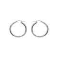 Boucles d'oreille sur Artemare : Cr&eacute;oles en Argent rhodi&eacute; fil lisse en 2mm et diam&egrave;tre 30mm