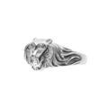 Chevali&egrave;re lion en argent petit mod&egrave;le avec oxyde blanc entre les dents