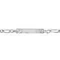 Gourmettes sur Artemare : Gourmette pour b&eacute;b&eacute; en argent maille 1+1 avec diamantage &eacute;toil&eacute; dans les coins - largeur 3mm et longueur 14cm + 2cm de rallonge