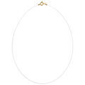 Collier fil en nylon et fermoir en plaqu&eacute; or - longueur 39cm