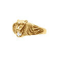 Chevali&egrave;re lion en vermeil petit mod&egrave;le avec oxyde blanc entre les dents Artemare