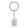 Cadeaux sur Artemare : Porte-clef en acier plaque G.I. rectangulaire grav&eacute;e "Papa je t'aime"