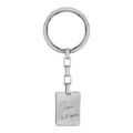 Porte-clef en acier plaque G.I. rectangulaire grav&eacute;e "Papa on t'aime" Artemare