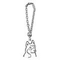 Porte-clef en argent plaque G.I. d&eacute;coup&eacute;e d&eacute;tour&eacute;e sur mesure Artemare