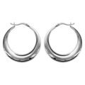 Boucles d'oreille sur Artemare : Cr&eacute;oles en acier cubaine 38mm ext&eacute;rieur et fermoir crochet