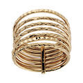Bague en plaqu&eacute; or semainier diamant&eacute; Artemare