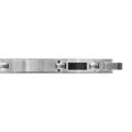 Bracelets sur Artemare : Bracelet en acier finition satin&eacute;e 3 longs maillons lisses altern&eacute;s de maillons plus petits avec carbone motif tress&eacute; au milieu - longueur 19cm + 1,5cm r&eacute;glable par double fermoir