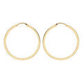 Boucles d'oreille sur Artemare : Cr&eacute;oles en plaqu&eacute; or plates - diam&egrave;tre anneaux 38mm