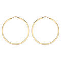 Boucles d'oreille sur Artemare : Cr&eacute;oles en plaqu&eacute; or plates - diam&egrave;tre anneaux 45mm