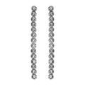 Boucles d'oreille sur Artemare : Boucles d'oreilles en argent rhodi&eacute; suite d'oxydes blancs sertis clos et fermoir poussette