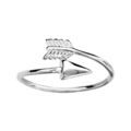 Bagues sur Artemare : Bague en argent rhodi&eacute; fl&egrave;che lisse qui fait le tour
