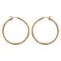 Boucles d'oreille sur Artemare : Cr&eacute;oles en plaqu&eacute; or diamant&eacute;es - diam&egrave;tre anneaux 40mm