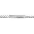 Gourmettes sur Artemare : Gourmette pour enfant en argent rhodi&eacute; maille serr&eacute;e largeur 3mm et longueur 14cm + 2cm de rallonge