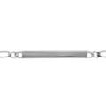 Gourmettes sur Artemare : Gourmette pour enfant en argent rhodi&eacute; maille figaro 1+1 largeur 3mm et longueur 14cm + 2cm de rallonge
