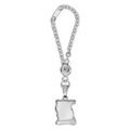 Cadeaux sur Artemare : Porte-clef en argent parchemin &agrave; graver - moyen mod&egrave;le