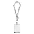 Porte-clef en argent avec plaque G.I. dimensions 19m X 25mm Artemare