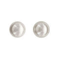 Boucles d'oreille sur Artemare : Boucles d'oreilles en Argent rhodi&eacute; perle de culture d'eau douce 7mm et fermoir poussette