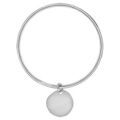 Bracelets sur Artemare : Bracelet jonc en argent massif largeur 3mm et diam&egrave;tre 66mm avec galet coulissant &agrave; graver