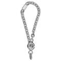 Cha&icirc;nette de porte-clef en argent rhodi&eacute; Artemare