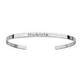 Bracelets sur Artemare : Bracelet jonc en argent rhodi&eacute; ruban ouvert &agrave; graver - largeur 3mm et taille 60mm X 47mm