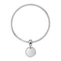 Bracelets sur Artemare : Bracelet jonc en argent massif largeur 3mm et diam&egrave;tre 62mm avec m&eacute;daille coulissante &agrave; graver