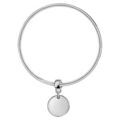 Bracelets sur Artemare : Bracelet jonc en argent massif largeur 3mm et diam&egrave;tre 66mm avec m&eacute;daille coulissante &agrave; graver