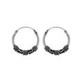 Créoles en argent patiné balinaises avec motifs enroulés, cordages et serpentins Boucles d'oreille sur Artemare : Créoles en argent patiné balinaises avec motifs enroulés, cordages et serpentins