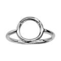 Bagues sur Artemare : Bague en argent rhodi&eacute; avec cercle au centre