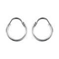 Boucles d'oreille sur Artemare : Cr&eacute;oles en Argent rhodi&eacute; fil lisse diam&egrave;tre 15 mm