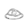Bagues sur Artemare : Bague en argent rhodi&eacute; 2 gouttes emmaill&eacute;es, 1 lisse et l'autre orn&eacute;e d'oxydes blancs sertis